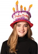 Rasta Imposta Purple and Red Birthday Cake Hat Costume, Adult One Size 1293