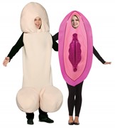Heavy Flow Days Fancy Vagina & Tampon Couples Halloween Costume, Adult One  Size