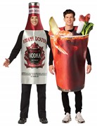 Rasta Imposta Spicy Tomato Juice Cocktail & Vodka Couple Halloween Costume, Adult One Size 10253