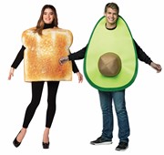 Rasta Imposta Toast & Avocado Couples Halloween Costume, Adult One Size 10364