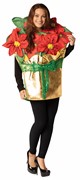 Rasta Imposta Red Poinsettia Holiday Plant Halloween Christmas Costume, Adult One Size R1767-OS