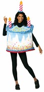 Rasta Imposta Happy Birthday Confetti Cake with Candles Party Halloween Costume, Adult GCR7819