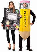 Rasta Imposta Composition Notebook & Pencil Couples Halloween Costume, Adult One Size 20013