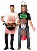 Rasta Imposta Grill Master & Beef Kebab Halloween Couples Costume Set, Adult One Size 20028