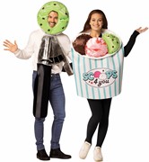 Rasta Imposta Icecream Scoop and Container Halloween Couples Costume, Adult One Size 20033