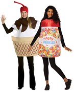 Rasta Imposta Ice Cream Sundae & Sprinkles Halloween Couples Costume, Adult One Size 20037