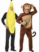 Rasta Imposta Banana and Monkey Couple Halloween Costume, Adult One Size GC10197