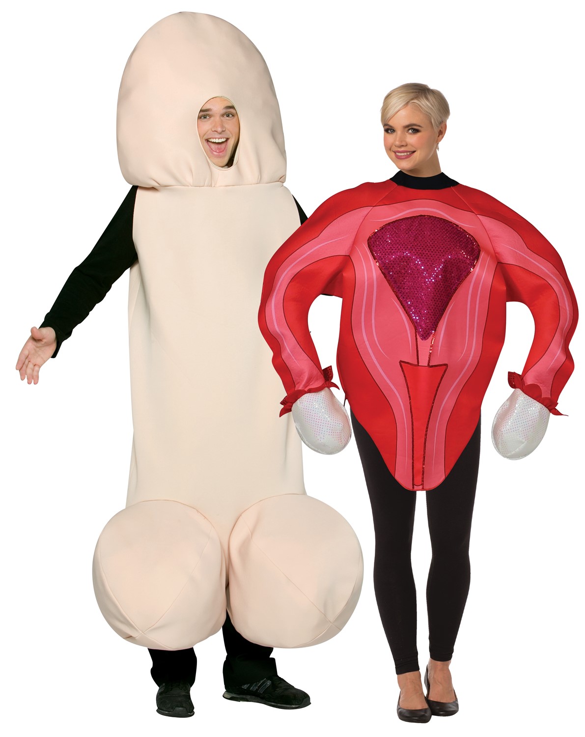 Rasta Imposta Halloweenie & Uterus Couples Costume, Adult One Size 10341