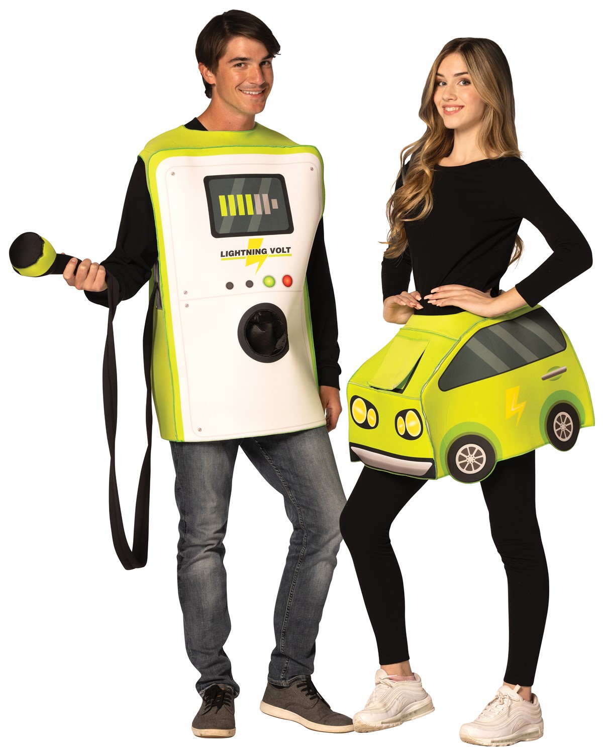 Rasta Imposta Electric Car & Charger Couple Halloween Costume, Adult One Size R1320-OS