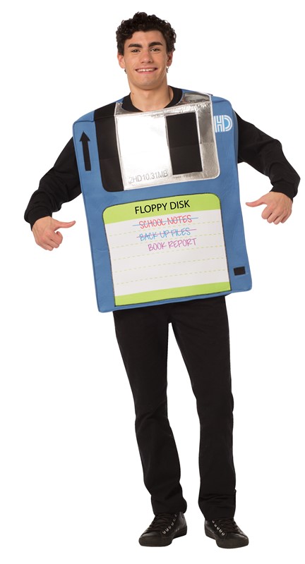 Rasta Imposta Vintage Floppy Disk Costume, Adult One Size GC1872