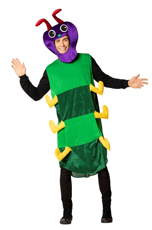 Rasta Imposta Caterpillar Halloween Costume, Colorful with Headpiece, Adult One Size 5800