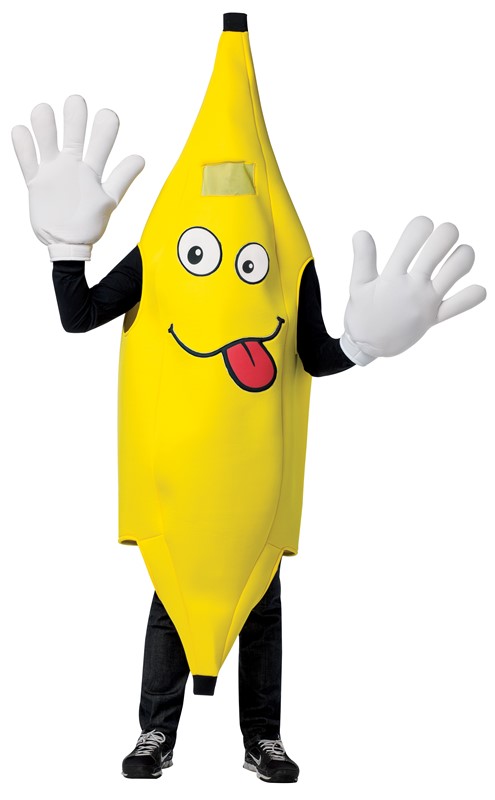 Rasta Imposta Banana Mascot, Adult One Size 11546