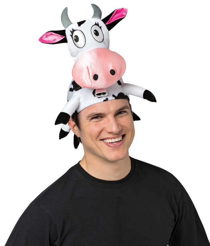 Rasta Imposta Funny White and Black Cow Hat, Adult GC1529