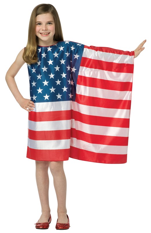 Rasta Imposta USA Flag Dress Costume, Child Size 7-10 GC1942710