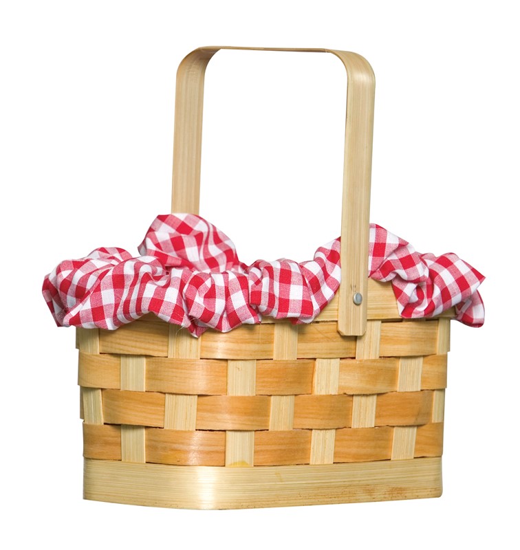 Rasta Imposta Red Gingham Basket Purse, Costume Accessory GC5998