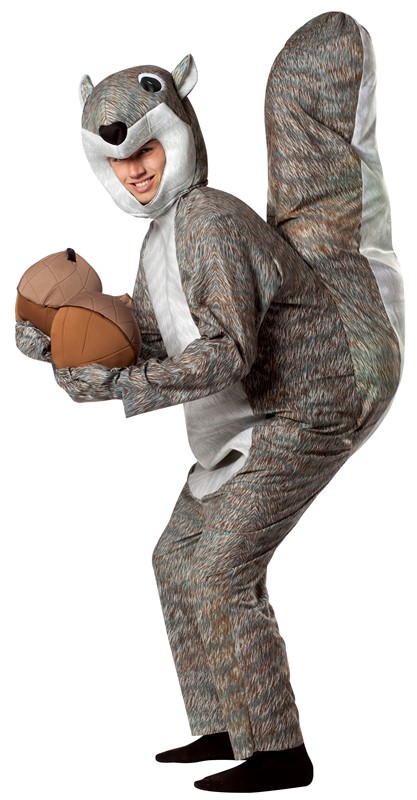 Rasta Imposta Squirrel Costume with Acorn, Adult One Size 6513