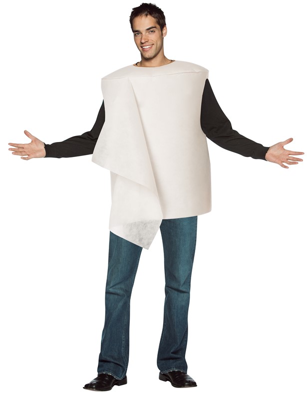 Giant Toilet Paper Roll Adult Halloween Costume, Hilarious Costume For Men  & Women, Large Roll Of Toilet Tissue Costume, One Size Will Fit Most Adu