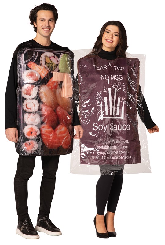 Rasta Imposta Soy Sauce & Get Real Sushi To Go Couple Costumes, Adult O 10289