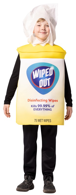 Rasta Imposta Wiped Out! Disinfecting Sanitizer Wipes Halloween Costume, Child 7-10 5217710