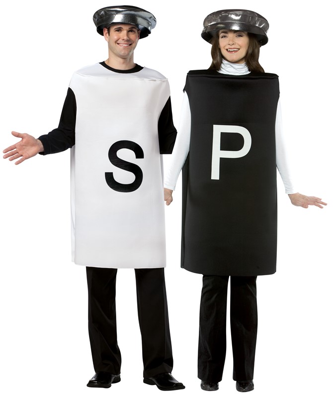 Rasta Imposta Salt and Pepper Couples Costume, Adult One Size GC10062