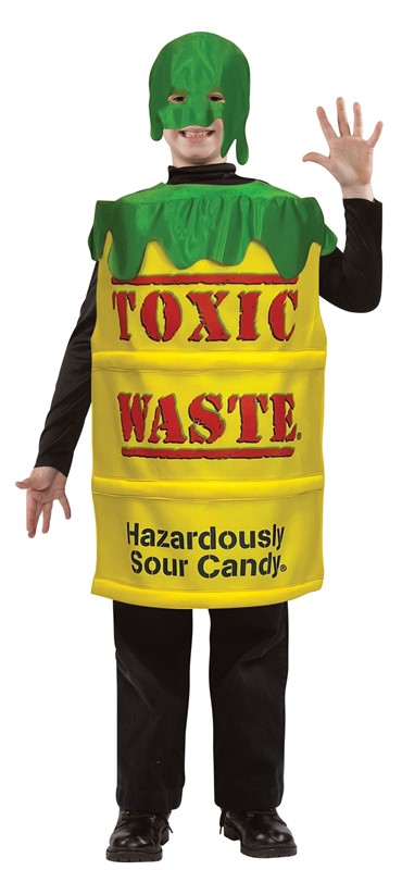 Rasta Imposta Toxic Waste Yellow Sour Candy Costume, Child Size 7-10 1451-710