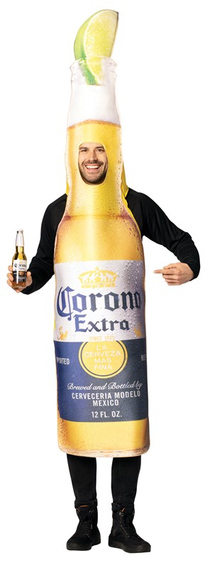 Rasta Imposta Corona Extra Beer Bottle w. Lime Halloween Costume, Adult One Size R1240