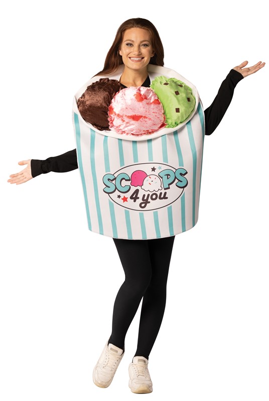 Rasta Imposta Icecream Container Halloween Costume, Adult One Size R1774-OS