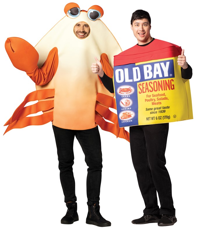 Rasta Imposta Old Bay Seasoning & Bay Crab Halloween Couples Costume Set, Adult One Size 20031