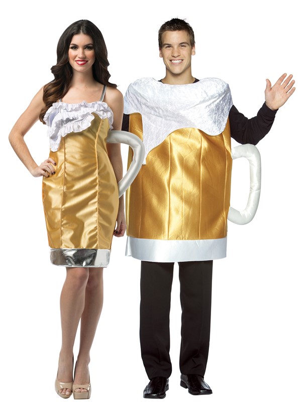 Beer Mug Dress & Beer Mug Couples Costume, Sexy Funny costumes