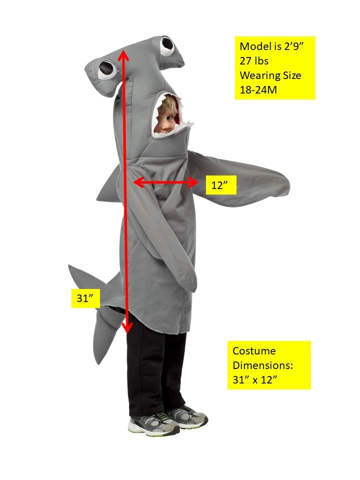 Rasta Imposta Hammerhead Shark Fish Toddler Childrens Halloween