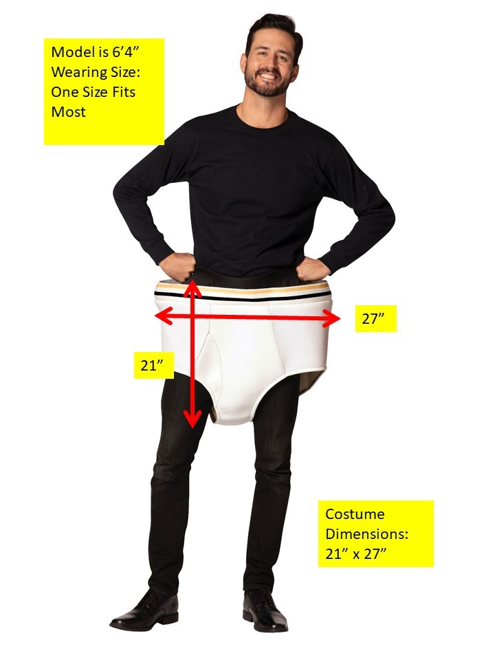 Tighty Whities Underwear Costume for Adults