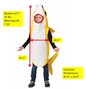 Rasta Imposta Yellow Shark Costume, Child Size 7-10 1180-710 View 2