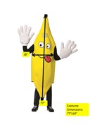 Rasta Imposta Banana Mascot, Adult One Size 11546 View 2