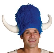 Rasta Imposta Blue Furry Lodge Hat with Horns 7074 View 2