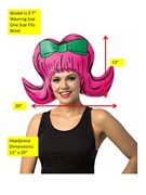 Rasta Imposta Pink Bouffant Cartoon Wig 1347 View 2