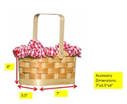 Rasta Imposta Red Gingham Basket Purse, Costume Accessory GC5998 View 2