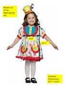 Rasta Imposta Clown Girl Costume, Child Size 4-6 9611 View 2