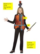 Rasta Imposta Violin Costume with Sound, Child Size 7-10 1158-710 View 2