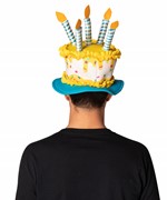 Rasta Imposta Yellow and Blue Birthday Cake Hat Costume, Adult One Size 1292 View 2