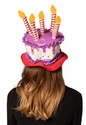 Rasta Imposta Purple and Red Birthday Cake Hat Costume, Adult One Size 1293 View 2