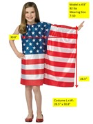 Rasta Imposta USA Flag Dress Costume, Child Size 7-10 GC1942710 View 3