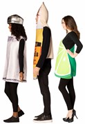 Rasta Imposta Tequila Bottle, Lime Slice & Salt Shaker Bottle Trio Costume, Adult One Size 20021 View 3