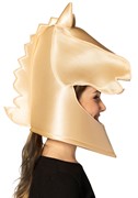 Rasta Imposta Ultimate Deluxe Beige Knight Chess Headpiece Mask, Adult One Size R1305-OS View 3