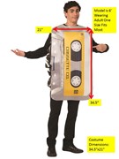 Rasta Imposta Retro Cassette Mix Tape Costume, Adult One Size GC1871 View 4