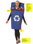 Rasta Imposta Blue Recycling Trash Bin Halloween Costume, Adult One Size 5992 View 4