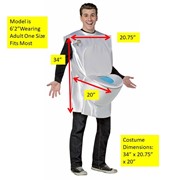 Rasta Imposta Toilet Costume, Adult One Size GC7239 View 4