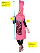 Rasta Imposta Pink Highlighter Halloween Costume, Adult One Size GC6738P View 4