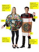 Rasta Imposta Dunk It Coffee 2 Go Cup & Chocolate Donut Couples Halloween Costume Set 10228 View 4