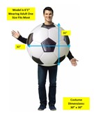 Rasta Imposta Soccer Ball Costume, Adult One Size GC6842 View 4