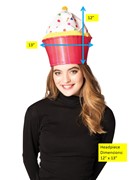 Rasta Imposta Pink Cupcake Hat Costume, Adult One Size 1289 View 4